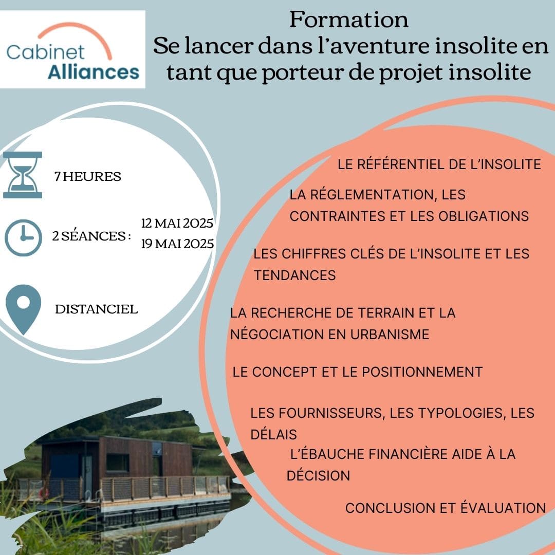 Formation porteur de projet insolite du Cabinet Alliances